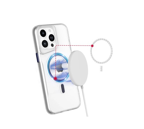 iPhone 14 Pro Kılıf PC Poso Magsafe Kapak - Şeffaf