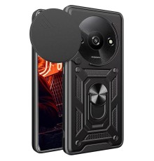 Xiaomi Redmi A3 4G Kılıf Pars Lens Yüzüklü Silikon - Siyah