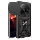 Xiaomi Redmi A3 4G Kılıf Pars Lens Yüzüklü Silikon - Siyah