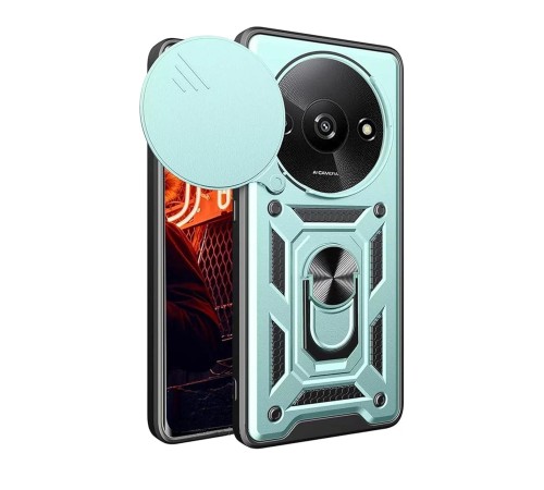 Xiaomi Redmi A3 4G Kılıf Pars Lens Yüzüklü Silikon - Yeşil Xiaomi Redmi A3 4G Kılıf Pars Lens Yüzüklü Silikon - Yeşil