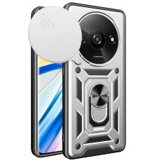 Xiaomi Redmi A3 4G Kılıf Pars Lens Yüzüklü Silikon - Gümüş