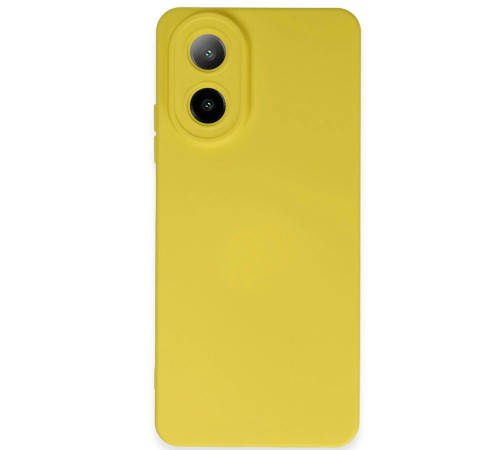 Oppo A38 Kılıf Nano içi Kadife Silikon - Sarı