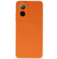 Oppo A38 Kılıf Nano içi Kadife Silikon - Turuncu