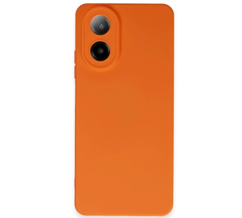 Oppo A38 Kılıf Nano içi Kadife Silikon - Turuncu Oppo A38 Kılıf Nano içi Kadife Silikon - Turuncu
