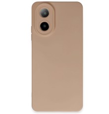 Oppo A38 Kılıf Nano içi Kadife Silikon - Pudra