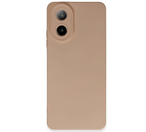 Oppo A38 Kılıf Nano içi Kadife Silikon - Pudra