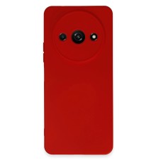 Xiaomi Redmi A3 4G Kılıf Nano içi Kadife Silikon - Kırmızı