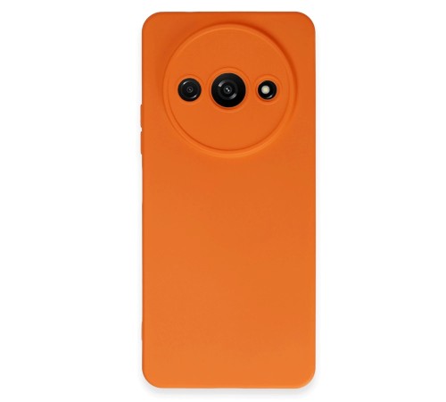 Xiaomi Redmi A3 4G Kılıf Nano içi Kadife Silikon - Turuncu Xiaomi Redmi A3 4G Kılıf Nano içi Kadife Silikon - Turuncu