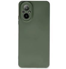 Realme 12 Lite Kılıf Nano içi Kadife Silikon - Koyu Yeşil