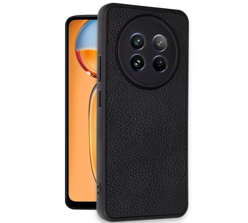 Realme 12 5G Kılıf Aras Deri Kapak - Siyah