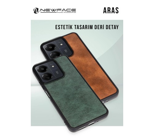 Realme 12 5G Kılıf Aras Deri Kapak - Siyah