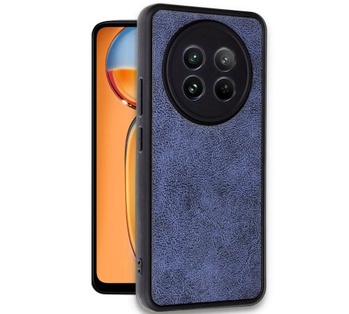 Realme 12 5G Kılıf Aras Deri Kapak - Lacivert Realme 12 5G Kılıf Aras Deri Kapak - Lacivert