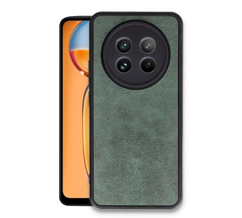 Realme 12 5G Kılıf Aras Deri Kapak - Koyu Yeşil Realme 12 5G Kılıf Aras Deri Kapak - Koyu Yeşil
