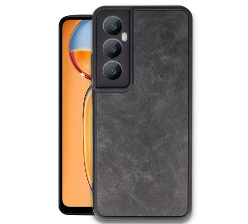 Realme C65 Kılıf Aras Deri Kapak - Siyah Realme C65 Kılıf Aras Deri Kapak - Siyah