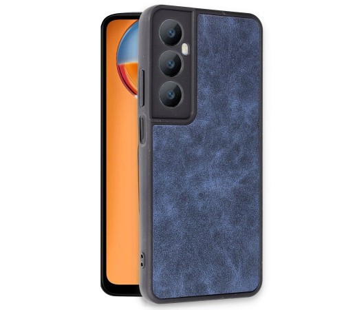 Realme C65 Kılıf Aras Deri Kapak - Lacivert Realme C65 Kılıf Aras Deri Kapak - Lacivert