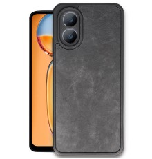 Oppo A38 Kılıf Aras Deri Kapak - Siyah