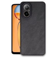 Realme 12 Lite Kılıf Aras Deri Kapak - Siyah