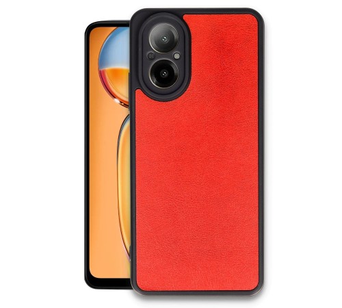 Realme 12 Lite Kılıf Aras Deri Kapak - Kırmızı