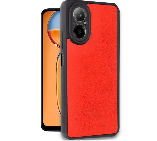 Realme 12 Lite Kılıf Aras Deri Kapak - Kırmızı