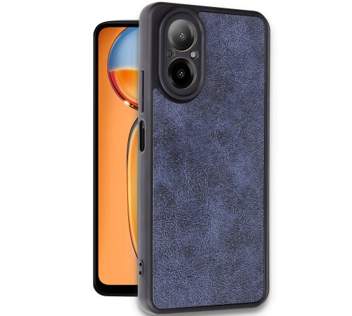 Realme 12 Lite Kılıf Aras Deri Kapak - Lacivert Realme 12 Lite Kılıf Aras Deri Kapak - Lacivert