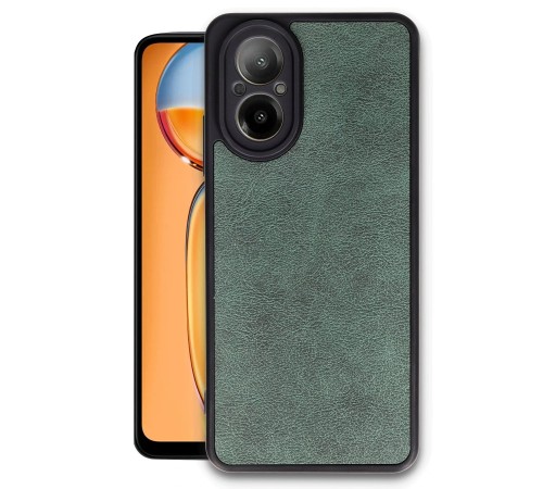 Realme 12 Lite Kılıf Aras Deri Kapak - Koyu Yeşil Realme 12 Lite Kılıf Aras Deri Kapak - Koyu Yeşil