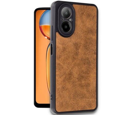 Realme 12 Lite Kılıf Aras Deri Kapak - Taba Realme 12 Lite Kılıf Aras Deri Kapak - Taba