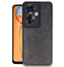 Oppo Reno 11F Kılıf Aras Deri Kapak - Siyah