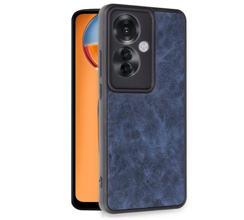 Oppo Reno 11F Kılıf Aras Deri Kapak - Lacivert Oppo Reno 11F Kılıf Aras Deri Kapak - Lacivert