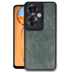 Oppo Reno 11F Kılıf Aras Deri Kapak - Koyu Yeşil