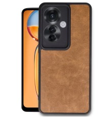 Oppo Reno 11F Kılıf Aras Deri Kapak - Taba