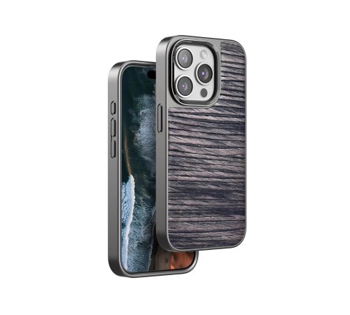 iPhone 14 Pro Wave Kapak - Kahverengi iPhone 14 Pro Wave Kapak - Kahverengi