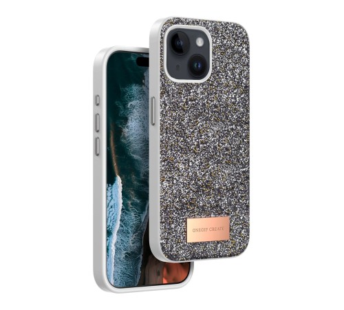 iPhone 14 Bright Simli Kapak - Gümüş iPhone 14 Bright Simli Kapak - Gümüş