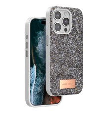 iPhone 14 Pro Bright Simli Kapak - Gümüş