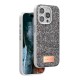 iPhone 14 Pro Bright Simli Kapak - Gümüş