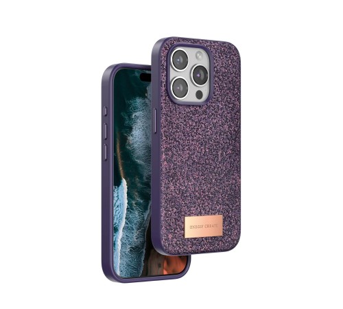 iPhone 14 Pro Bright Simli Kapak - Derin Mor iPhone 14 Pro Bright Simli Kapak - Derin Mor
