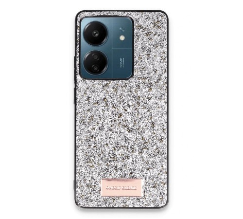 Xiaomi Redmi 13C Bright Simli Kapak - Gümüş Xiaomi Redmi 13C Bright Simli Kapak - Gümüş