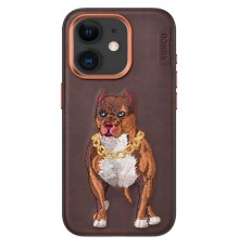iPhone 11 Perma Desenli Kapak - Kahverengi