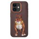 iPhone 11 Perma Desenli Kapak - Kahverengi