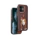 iPhone 11 Perma Desenli Kapak - Kahverengi