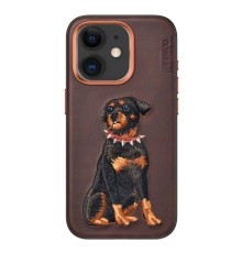 iPhone 11 Perma Desenli Kapak - Koyu Kahve