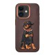 iPhone 11 Perma Desenli Kapak - Koyu Kahve