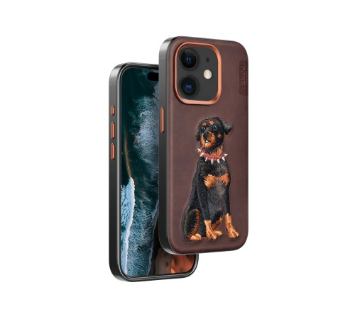 iPhone 11 Perma Desenli Kapak - Koyu Kahve iPhone 11 Perma Desenli Kapak - Koyu Kahve