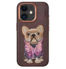iPhone 11 Cute Desenli Kapak - Koyu Kahve