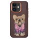 iPhone 11 Cute Desenli Kapak - Koyu Kahve