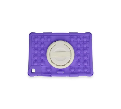 Samsung Galaxy Tab A9 Plus Kılıf Patpat El Tutma Aparatlı Standlı Tablet Silikon - Mor Samsung Galaxy Tab A9 Plus Kılıf Patpat El Tutma Aparatlı Standlı Tablet Silikon - Mor