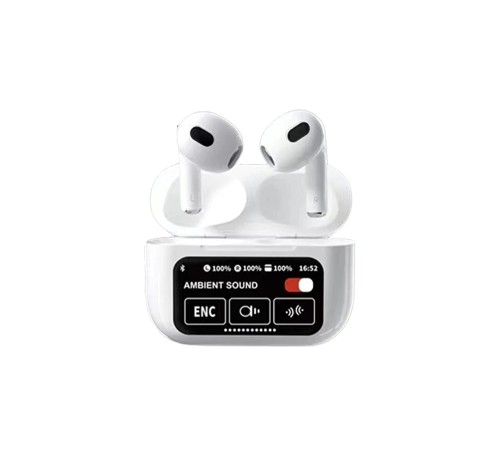 Karler Bass A10 Pro Aktif Gürültü Engelleyici Özellikli Dijital Ekranlı Airpods Bluetooth Kulaklık - Beyaz