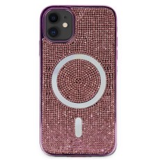 iPhone 11 Kılıf Diamond Magsafe Kapak - Derin Mor