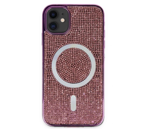 iPhone 11 Kılıf Diamond Magsafe Kapak - Derin Mor iPhone 11 Kılıf Diamond Magsafe Kapak - Derin Mor