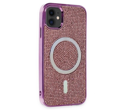 iPhone 11 Kılıf Diamond Magsafe Kapak - Derin Mor iPhone 11 Kılıf Diamond Magsafe Kapak - Derin Mor