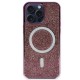 iPhone 15 Pro Kılıf Diamond Magsafe Kapak - Derin Mor